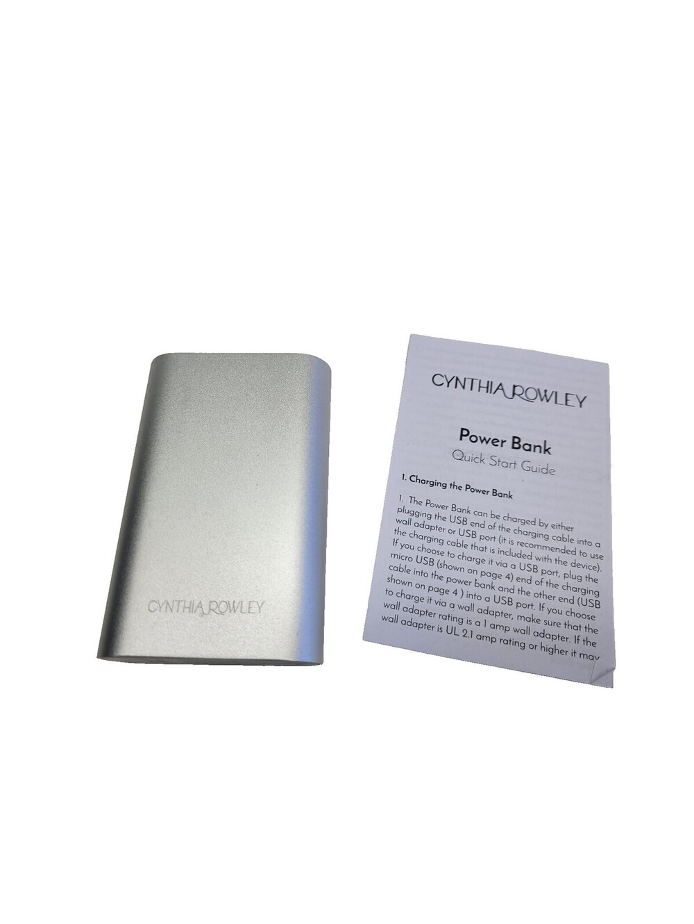 Cynthia Rowley 6000mAh Rechargeable Battery Power Bank - Silver